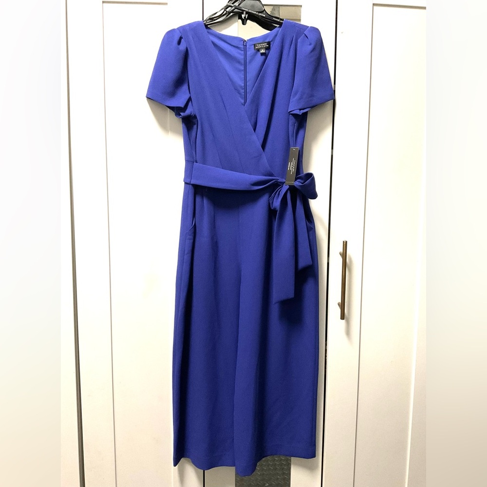 NWT - Tahari Jumpsuit, Color: Blue Iris, Size 16